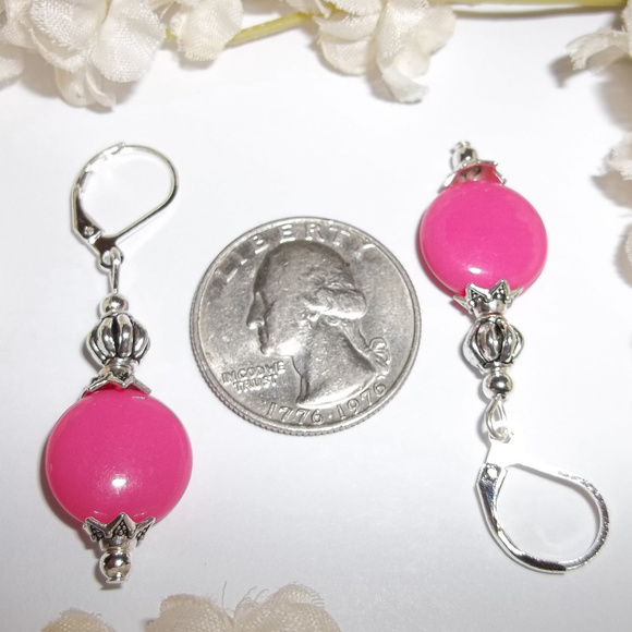 Hot Pink Earrings Handmade Colorful Set NWT 5033 - Picture 3 of 10